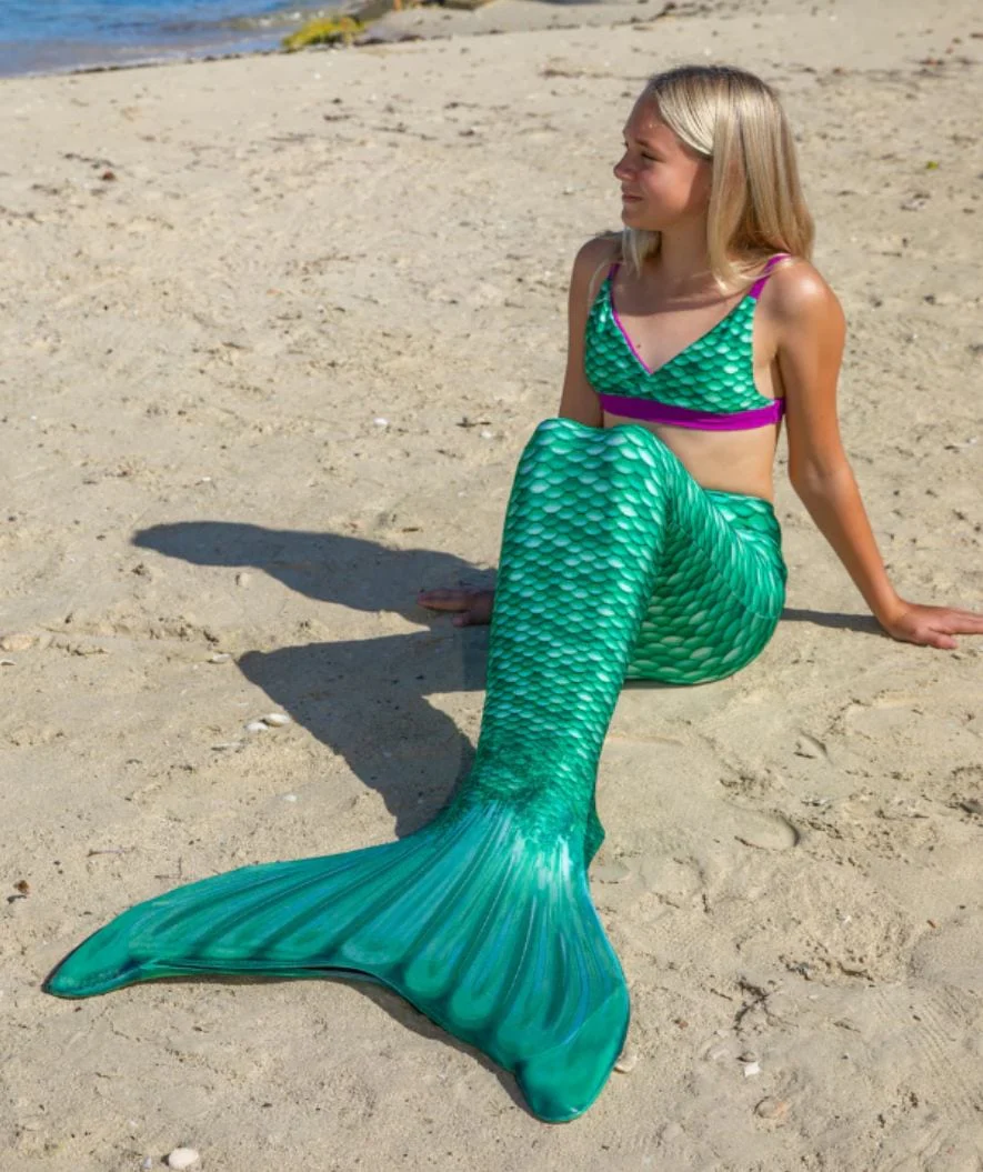 Fin Fun mermaid tail for kids - Set - Celtic Green (Green) - Image 2