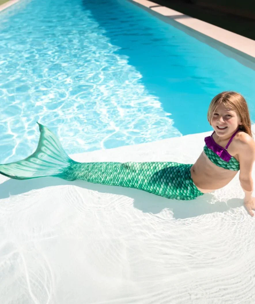 Fin Fun mermaid tail for kids - Set - Celtic Green (Green) - Image 5