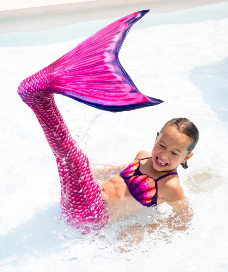 Fin Fun mermaid tail for kids - Set - Malibu Pink (Light pink) - Image 5