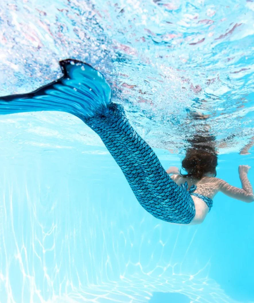 Fin Fun mermaid tail for kids - Set - Tidal Teal (Light blue) - Image 5