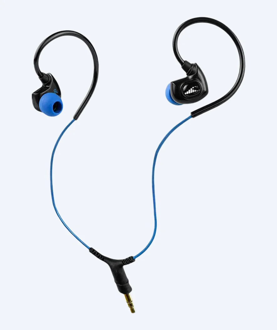 H2OAudio waterproof headphones - Surge SX10 short cord - Blue