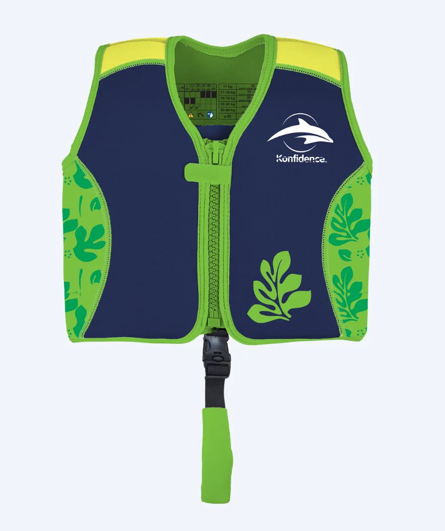 Konfidence swim vest for kids (2-12) - Original - Dark blue/green - Image 2