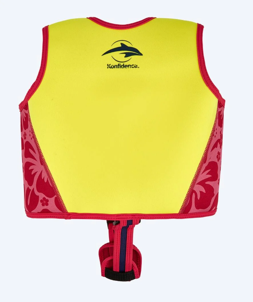Konfidence swim vest for kids (2-12) - Original - Light pink/yellow - Image 2