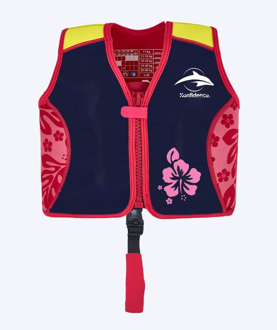 Konfidence swim vest for kids (2-12) - Original - Dark blue/red - Image 2