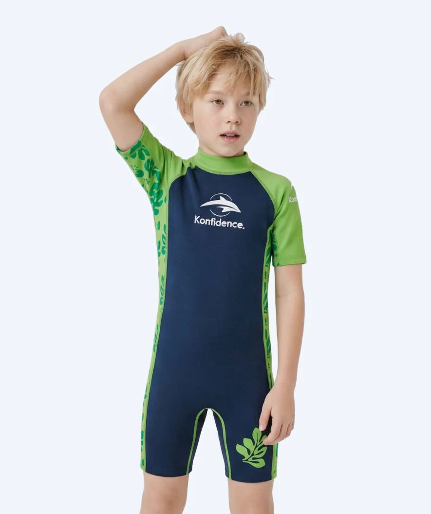 Konfidence wetsuit for kids - Warma - Dark blue/green - Image 4