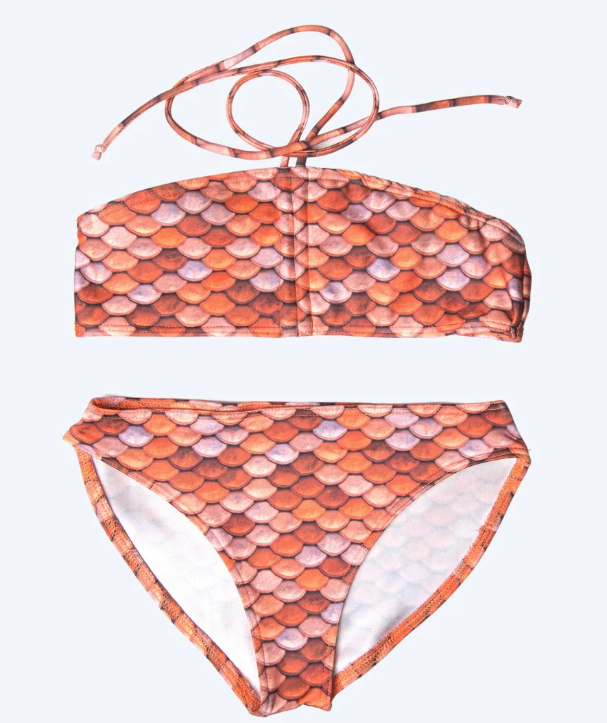 Kuaki Mermaids mermaid bikini top for girls - Orange - Image 2