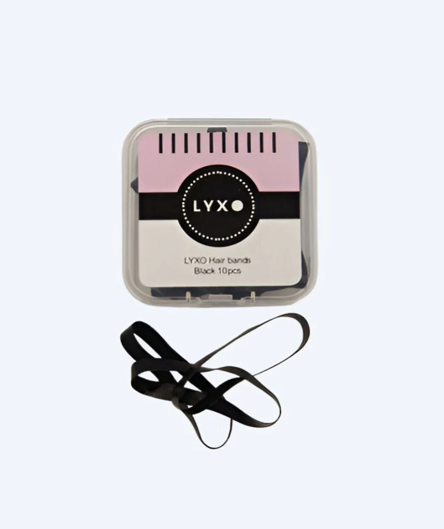 Lyxo hair elastics for swimming (10 pcs.) - Black
