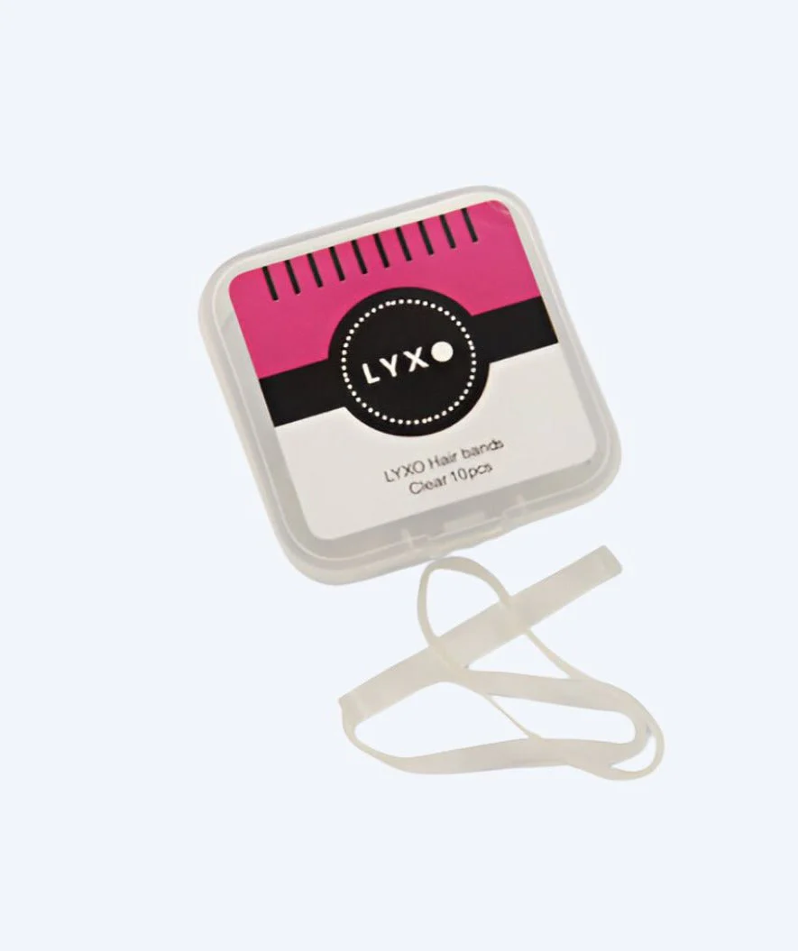 Lyxo hair elastics for swimming (10 pcs.) - Transparent
