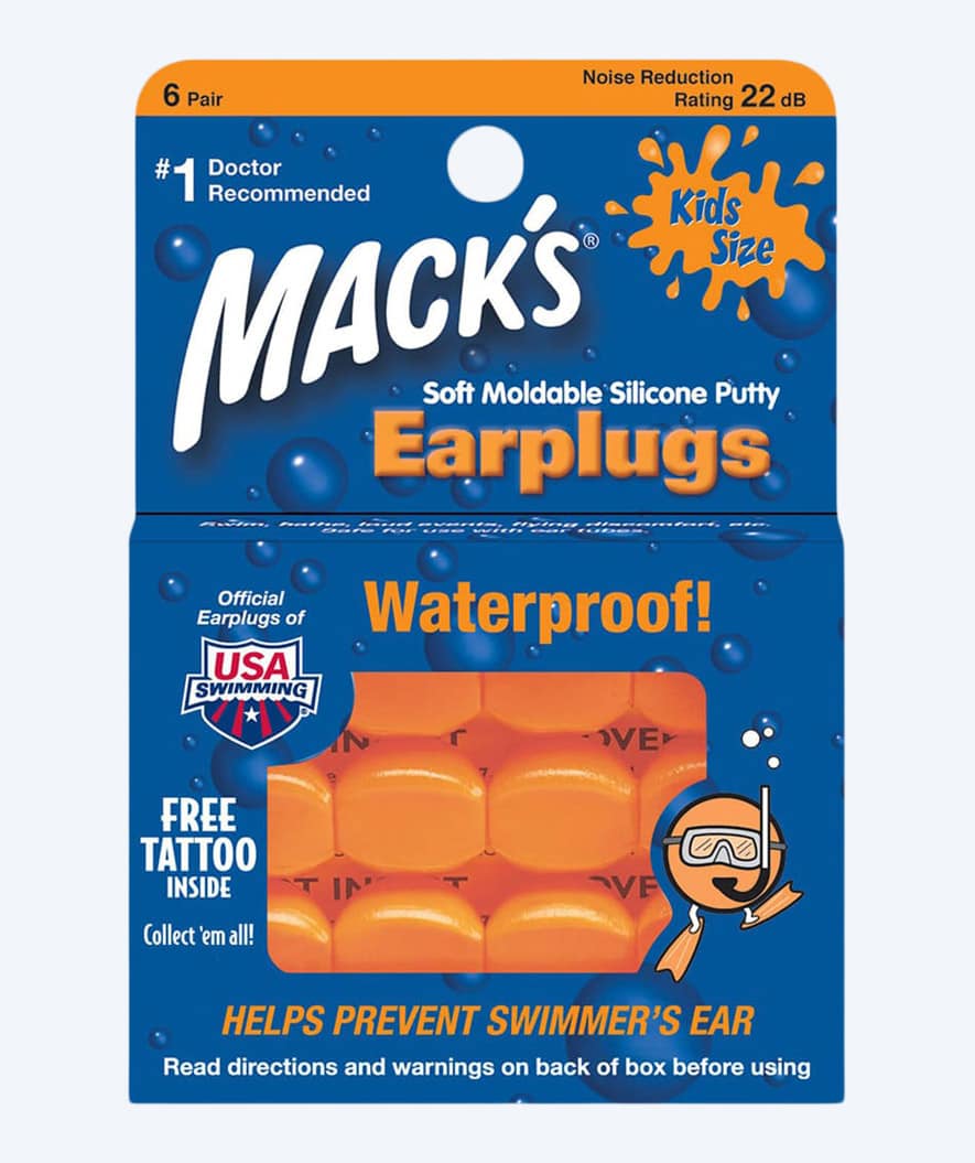 Mack´s earplugs for kids 6 pairs - Orange