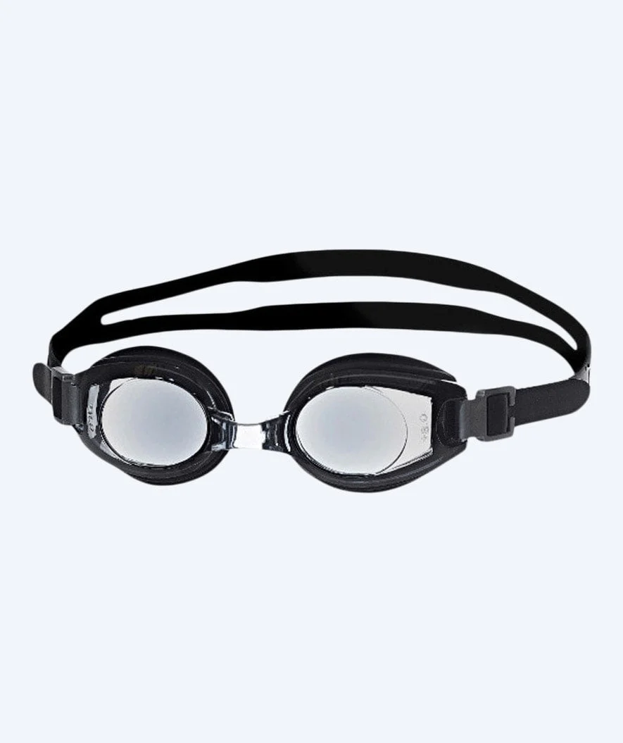 Primotec farsighted swimming goggles with prescription for kids (3-12) - (+1.0) – (+8.0) - Black (Smoke lens)
