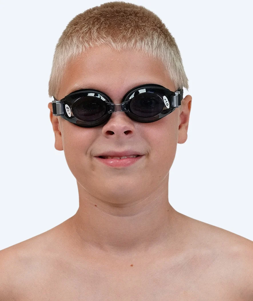 Primotec farsighted swimming goggles with prescription for kids (3-12) - (+1.0) – (+8.0) - Black (Smoke lens) - Image 2