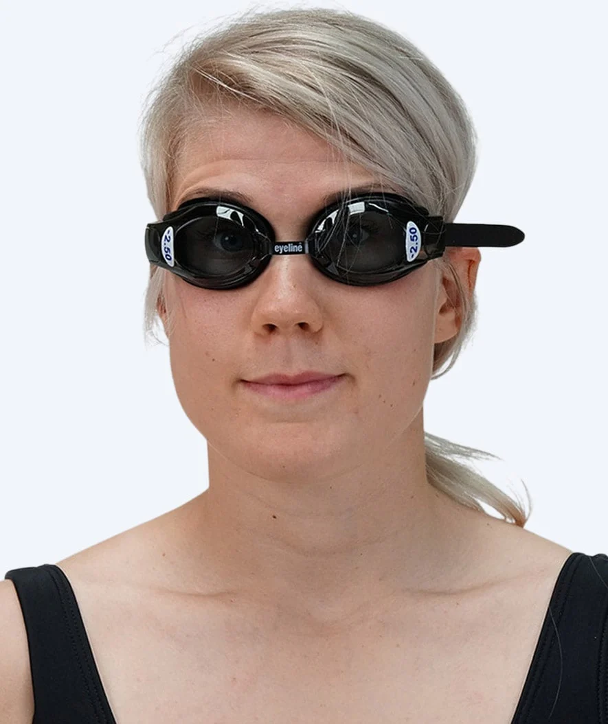 Primotec nearsighted swimming goggles with prescription for adults - (-1.0) – (-8.0) - Black (Smoke lens) - Image 2