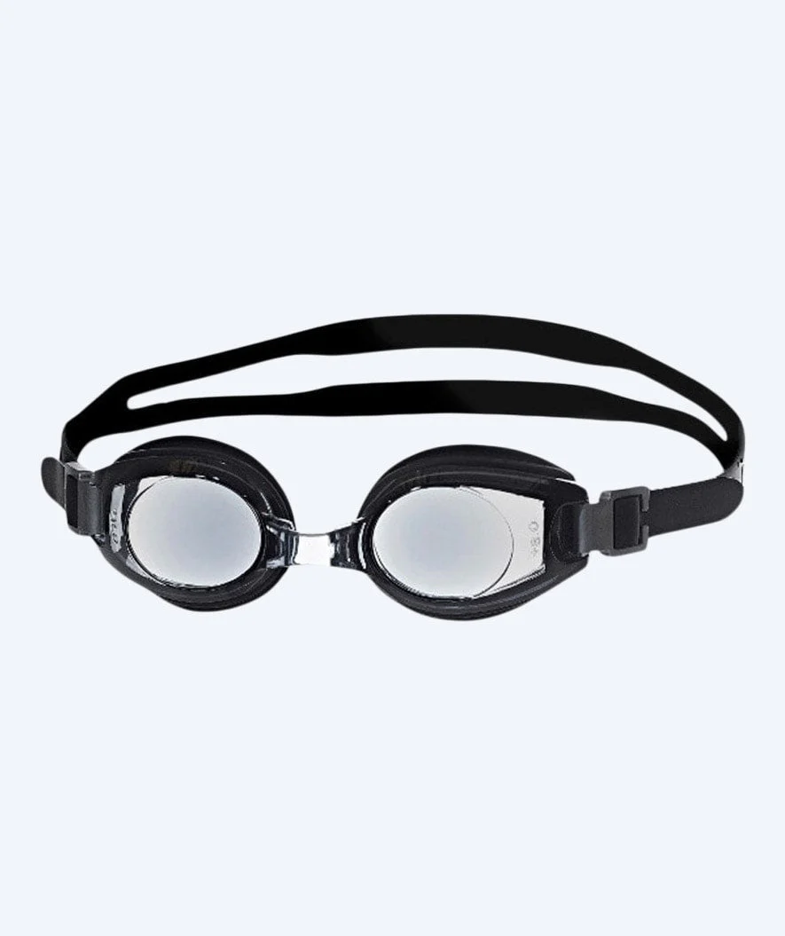 Primotec nearsighted swimming goggles with prescription for kids (3-12) - (-1.5) – (-6.0) - Black (Smoke lens)