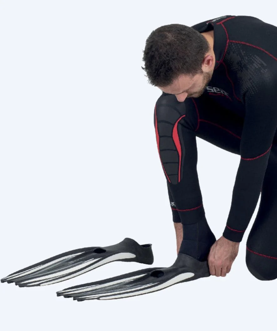 SEAC diving fins for adults - F-100 Pro - White/black - Image 5