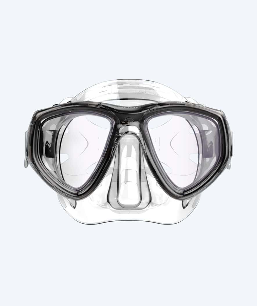 SEAC diving mask for adults - Clear - Black/clear - Image 2