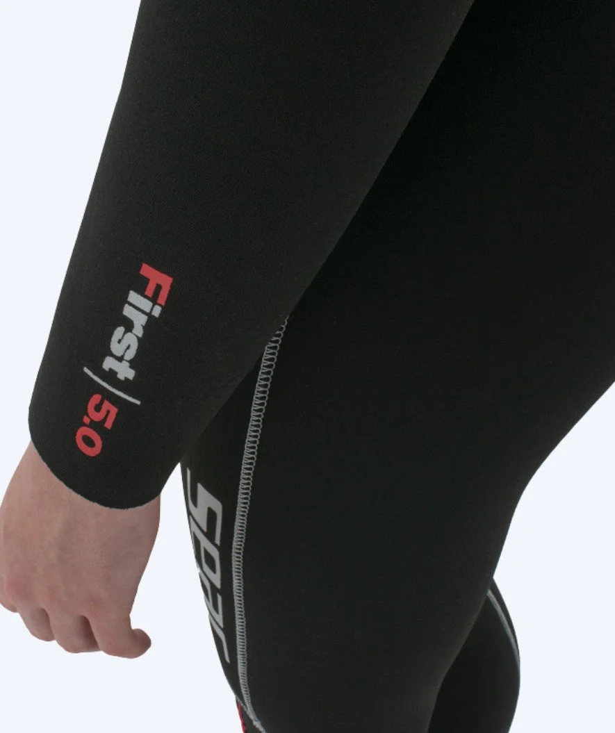 SEAC scuba wetsuit for kids - First (5mm) - Black/red - Image 6
