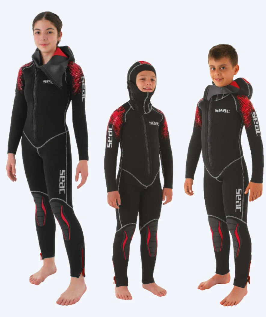 SEAC scuba wetsuit for kids - First (5mm) - Black/red - Image 7