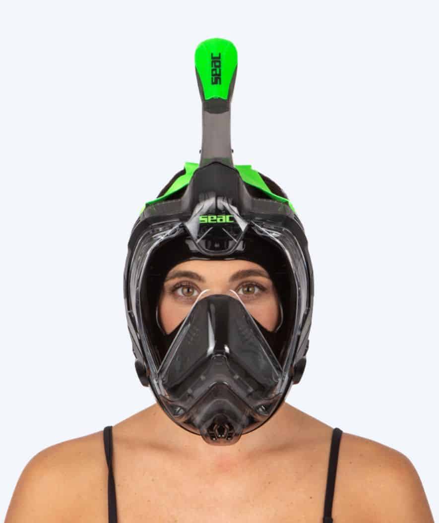 SEAC full face diving mask for adults - Libera S/M - Green/black - Image 2