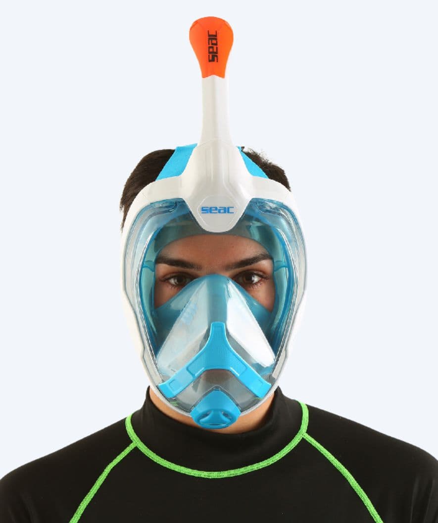 SEAC full face diving mask for adults - Magica L/XL - Blue/white - Image 4