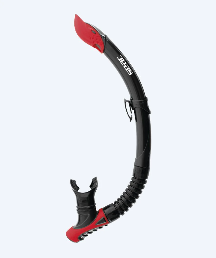 SEAC semi-dry snorkel for adults - Reverse - Black/red