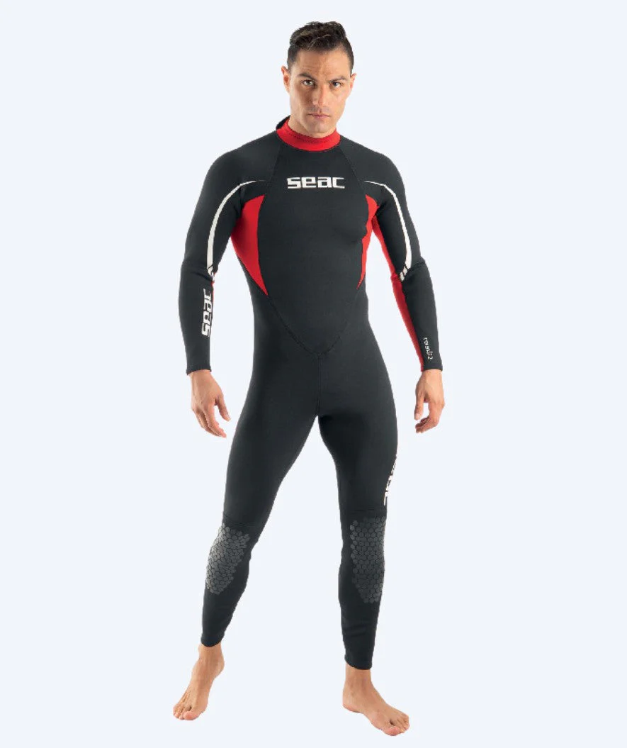 SEAC wetsuit for men - Relax Long (2,2mm) - Black/red