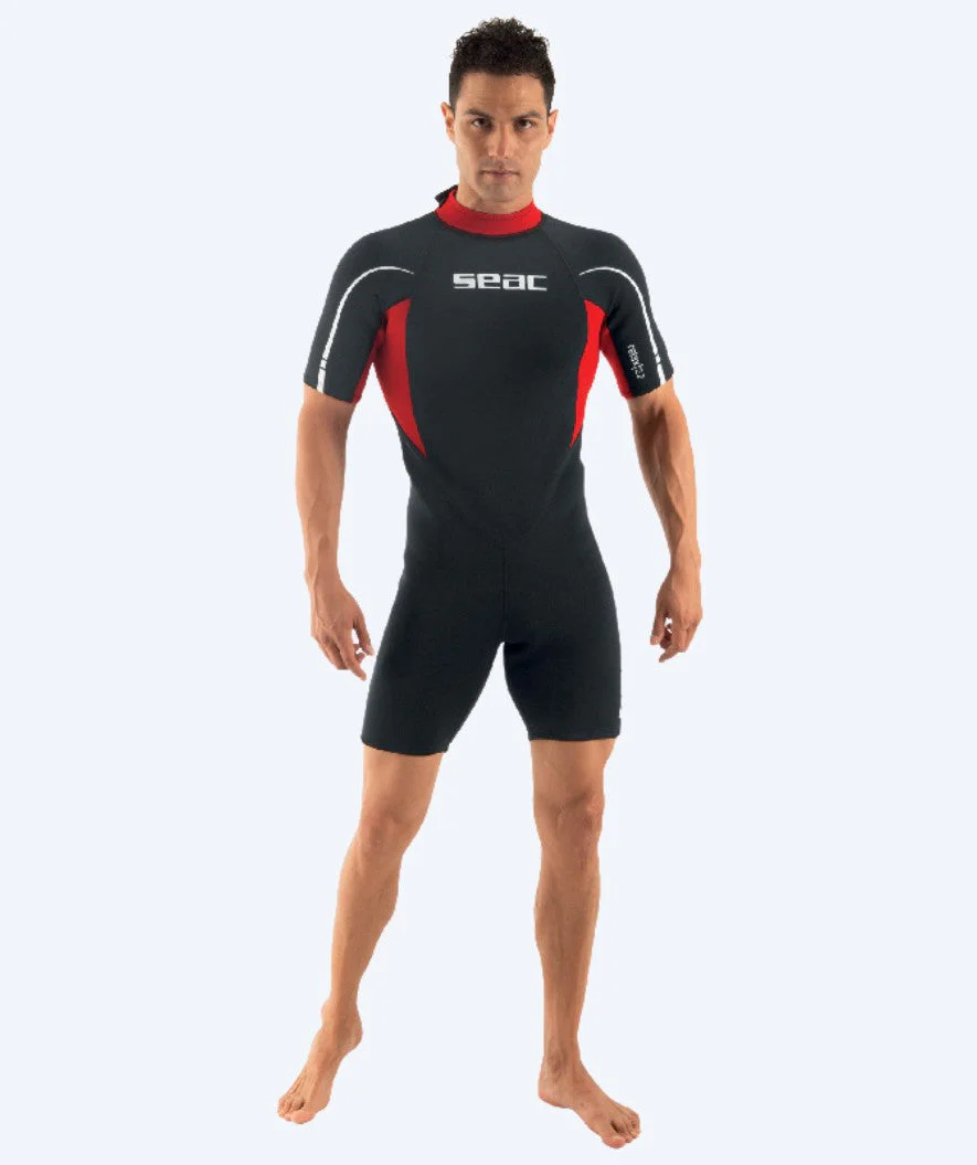 SEAC wetsuit for men - Relax Short (2,2mm) - Black/red