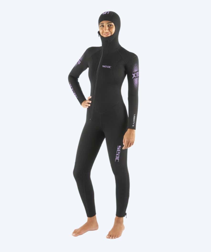 SEAC scuba wetsuit for women - Liberty (5mm) - Black/multi