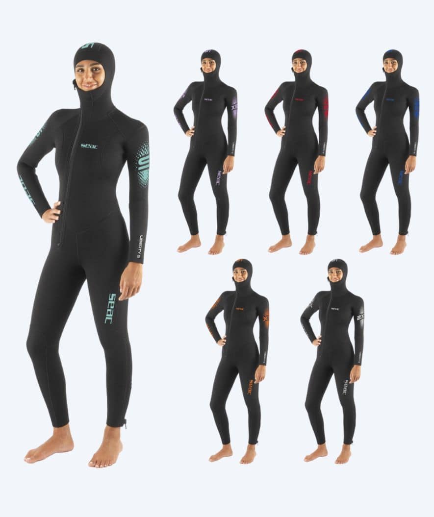 SEAC scuba wetsuit for women - Liberty (5mm) - Black/multi - Image 2