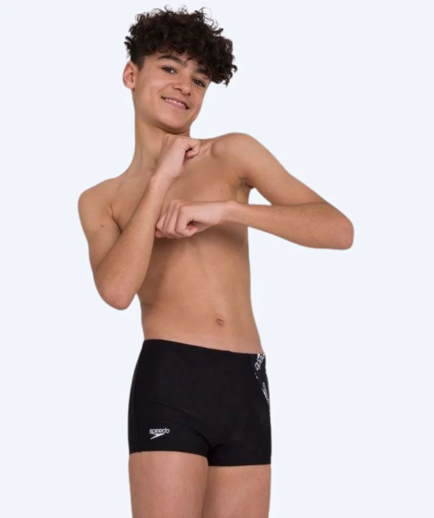 Speedo aquashorts for boys - Allover Panel - Black/white