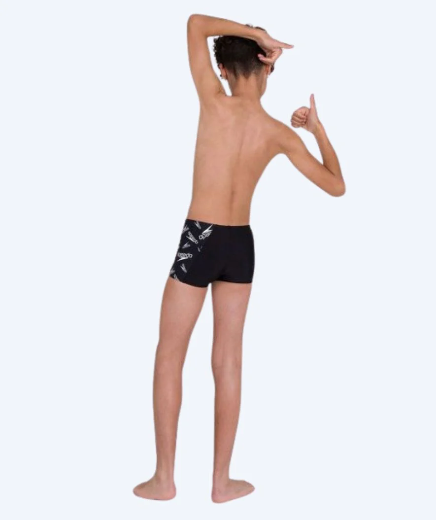 Speedo aquashorts for boys - Allover Panel - Black/white - Image 3