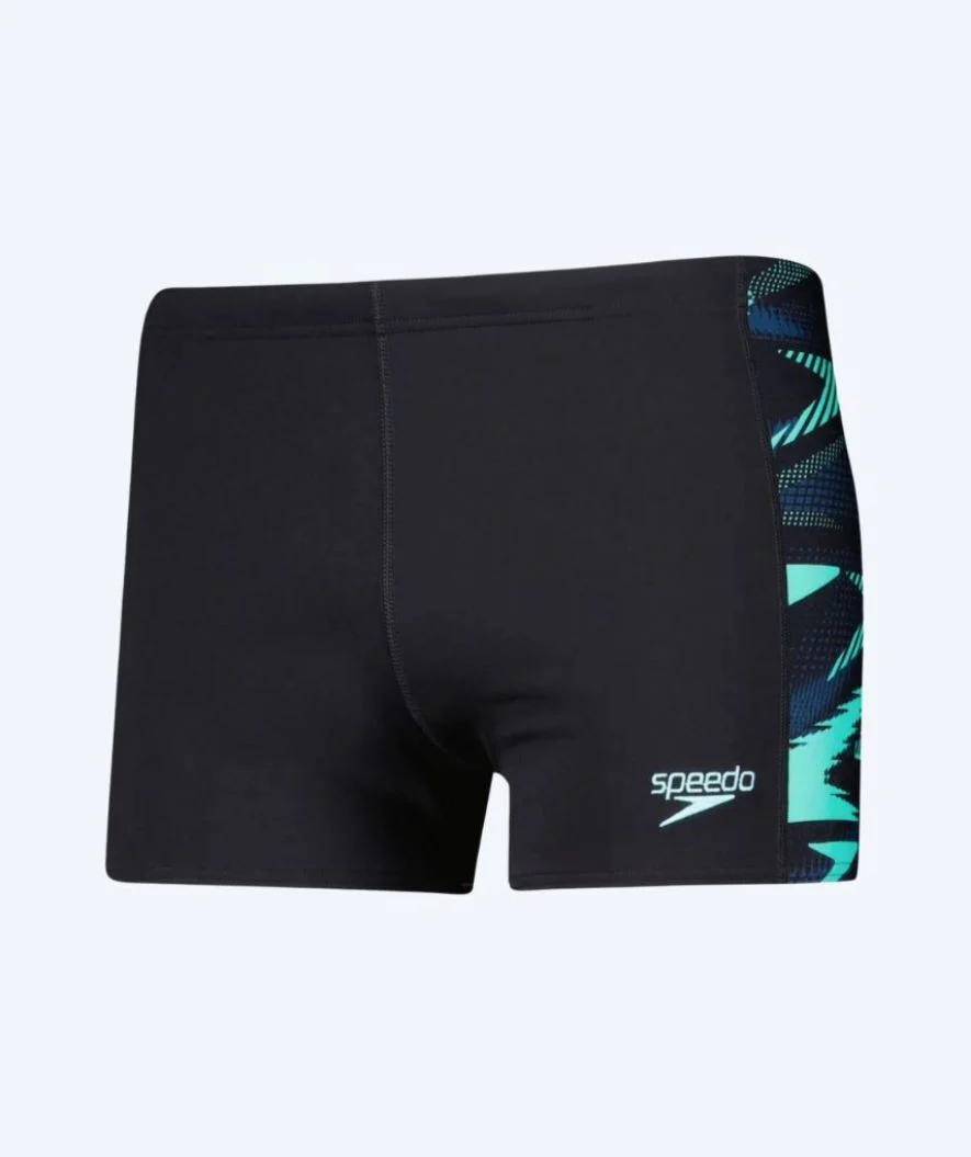 Speedo aquashorts for men - Hyperboom Panel - Black/turquoise - Image 7
