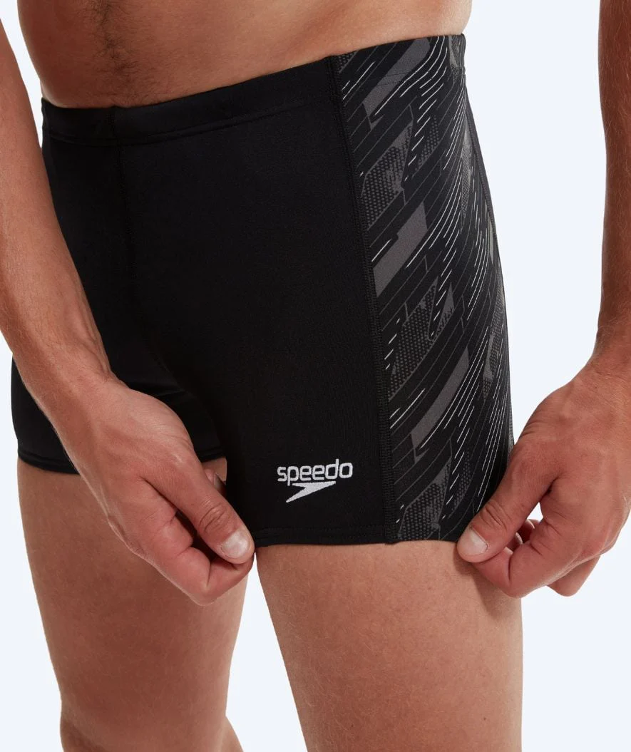 Speedo aquashorts for men - Hyperboom Panel - Black/white - Image 3