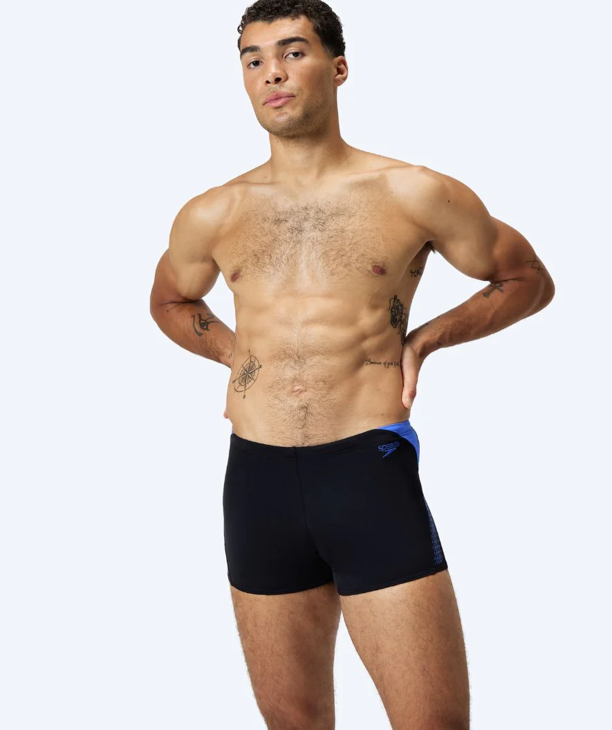 Speedo aquashorts for men - Hyperboom Splice - Black/blue