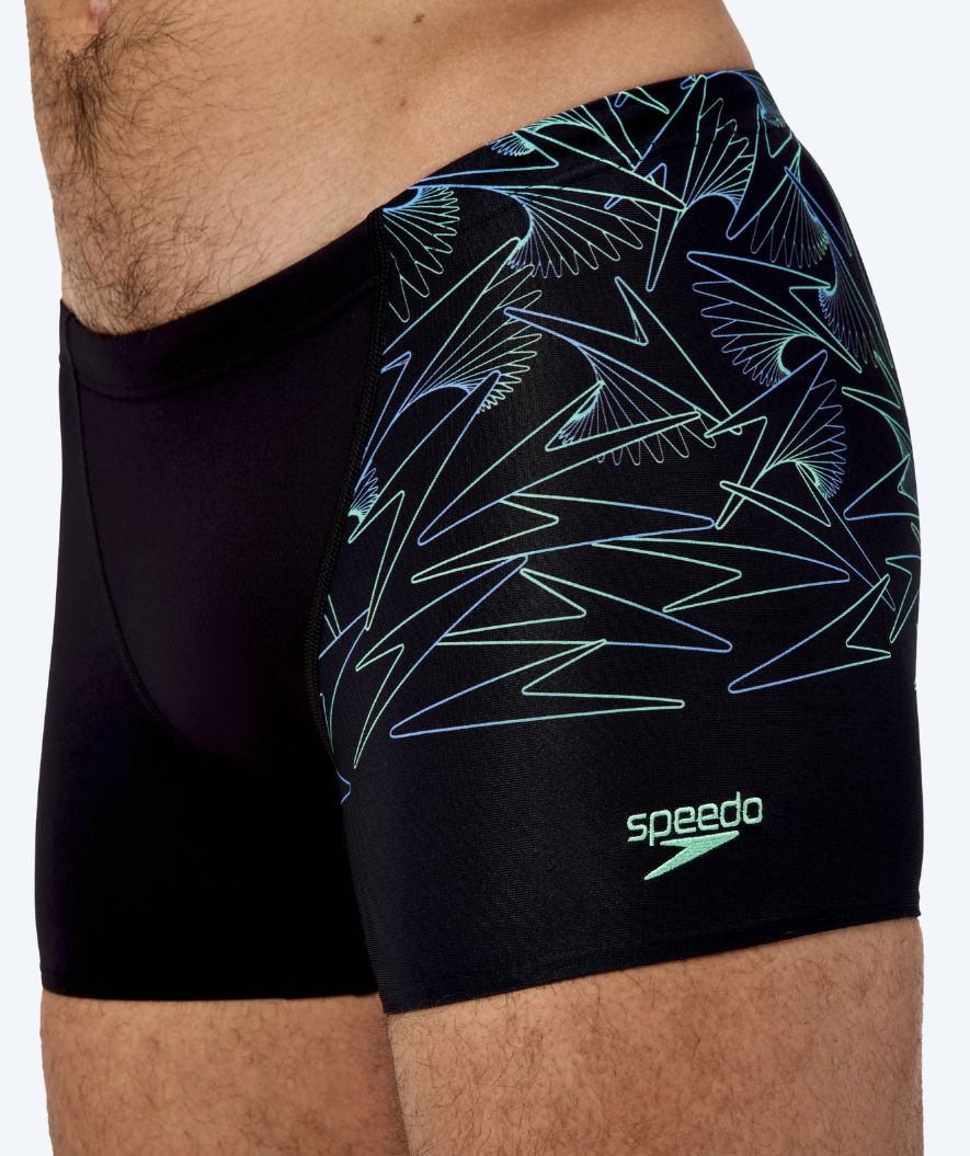 Speedo aquashorts for men - Hyperboom V-Cut - Black/green - Image 7