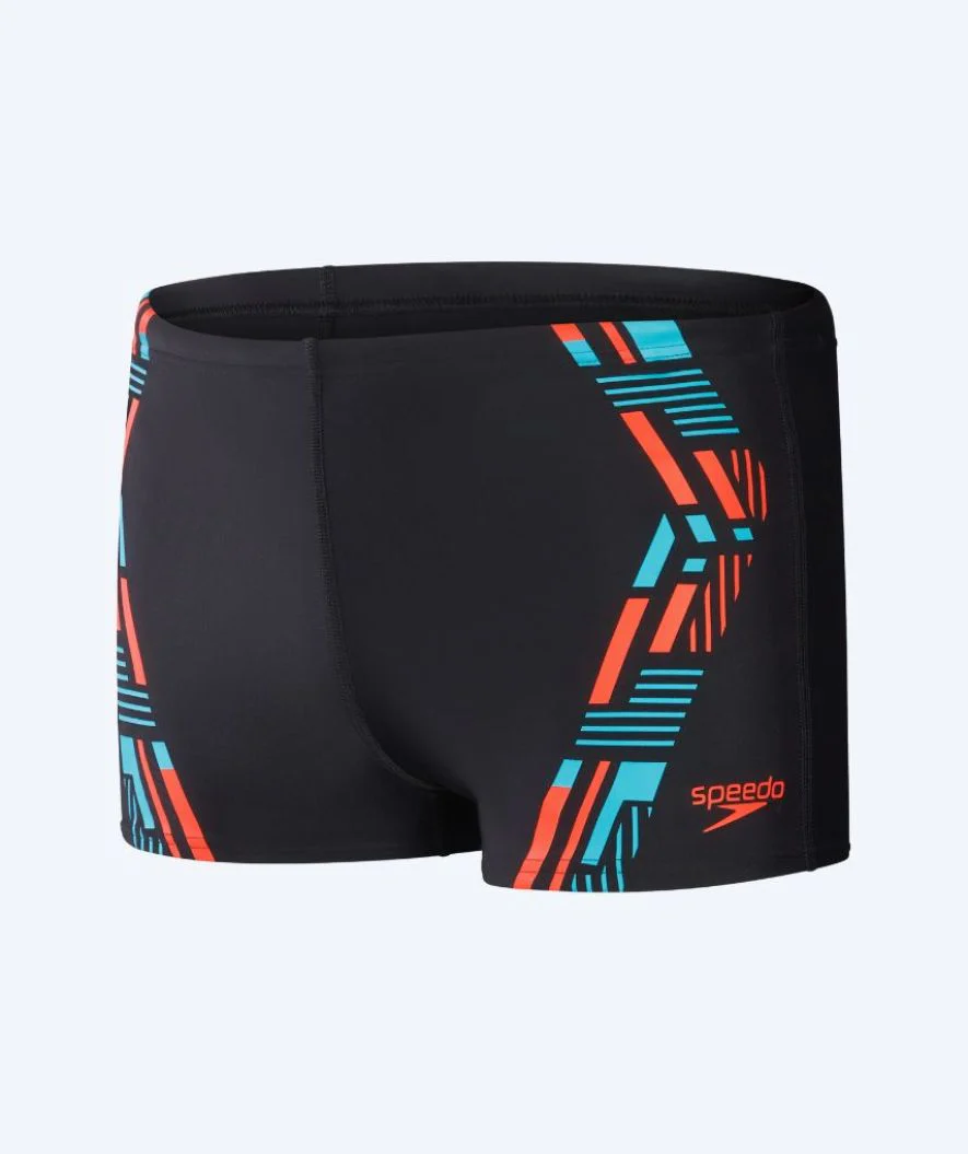 Speedo aquashorts for men - Tech Print - Black/orange - Image 4
