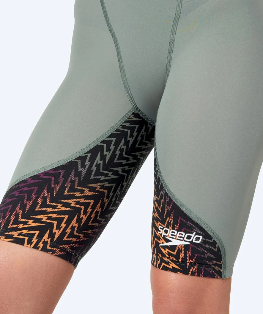 Speedo racing swimsuit for women - LZR Ignite - Green/orange - Image 7