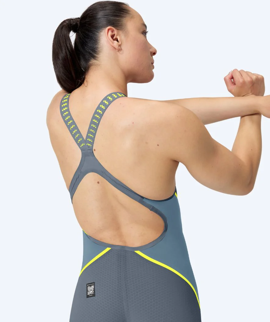 Speedo racing swimsuit for women - LZR Pure Intent 2.0 - Grey/yellow - Image 6