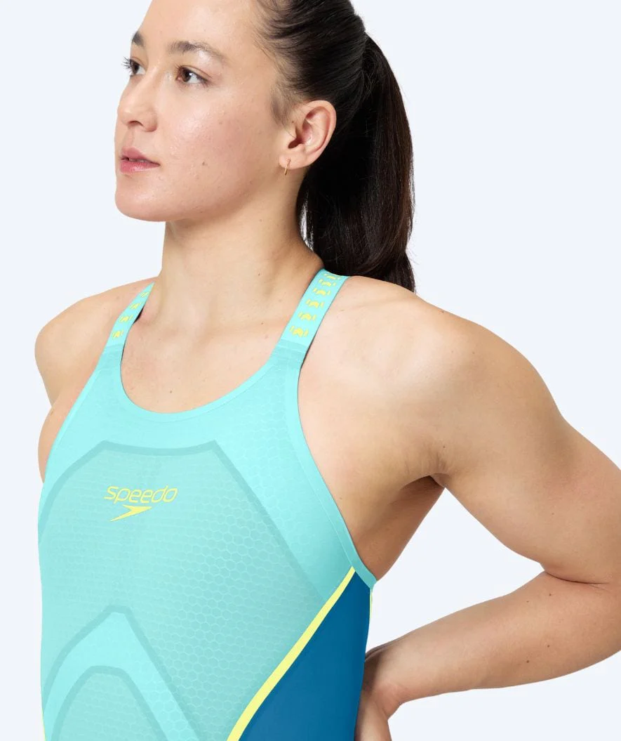 Speedo racing swimsuit for women - LZR Pure Intent 2.0 - Light blue/dark blue - Image 4