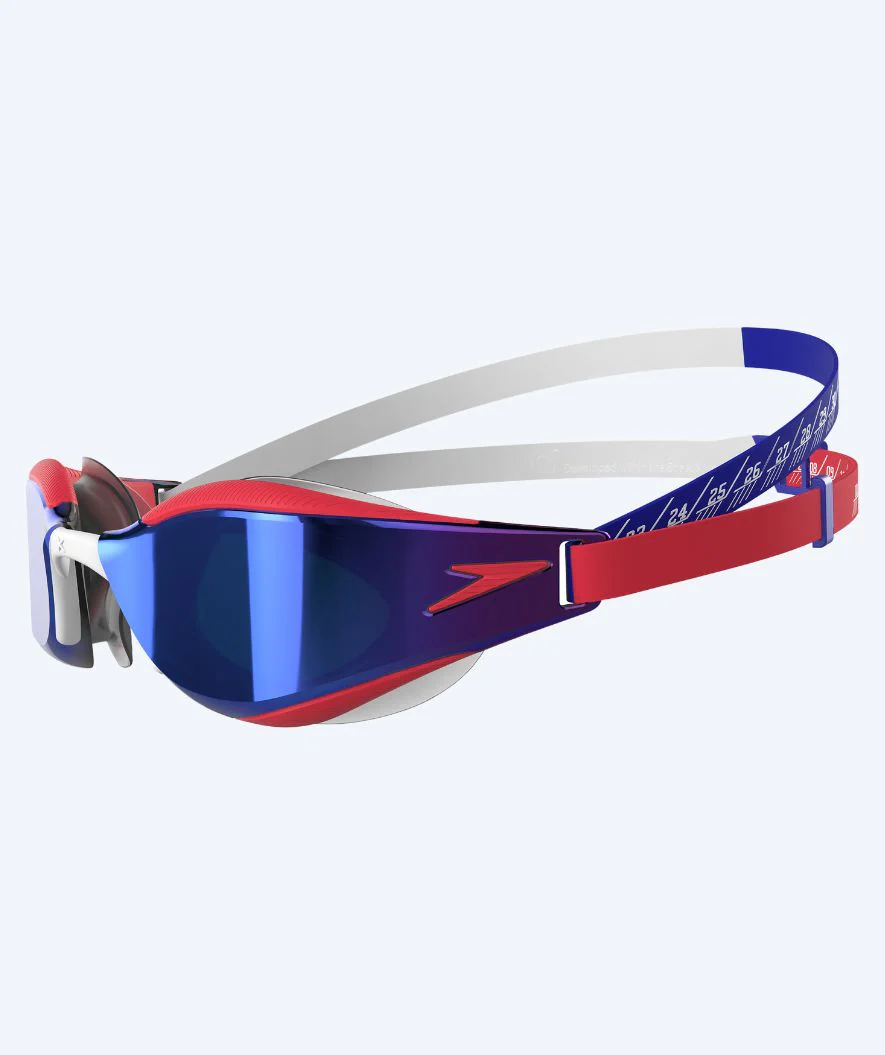 Speedo Elite swimming goggles - Fastskin Hyper Elite Mirror - Red/blue - Image 2
