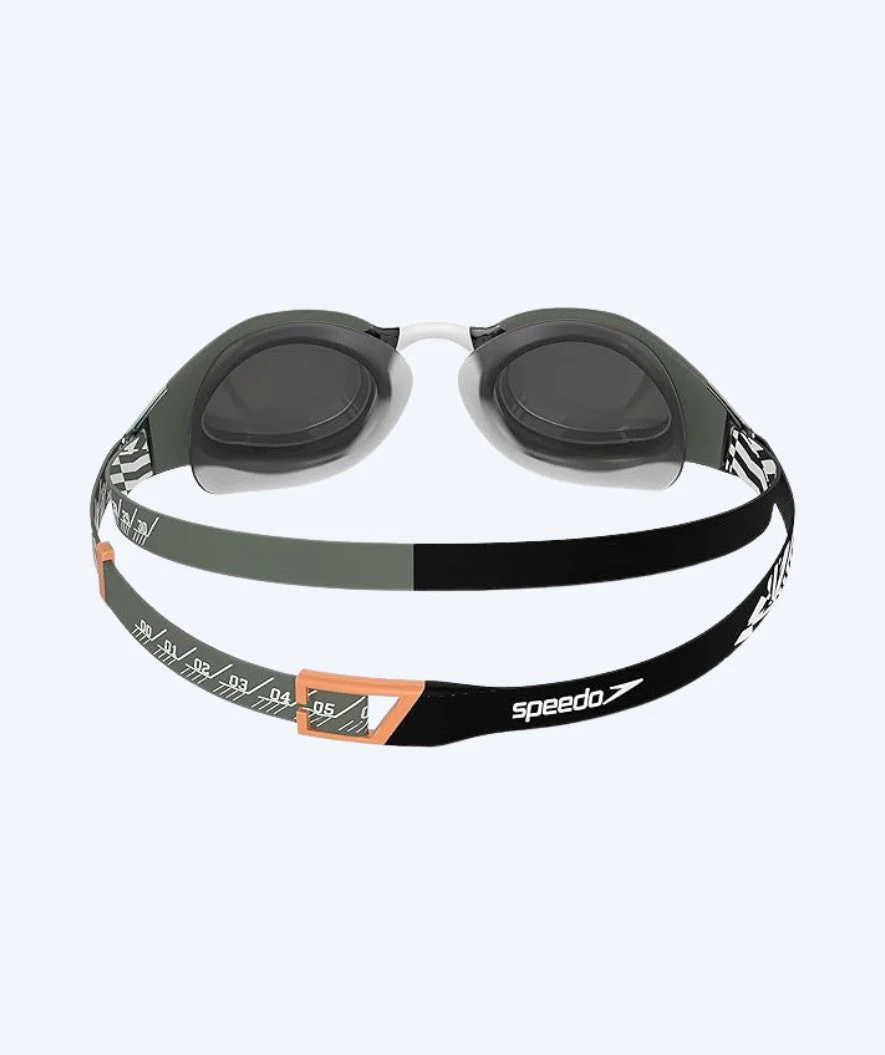 Speedo Elite swimming goggles - Fastskin Hyper Elite Mirror - Black/Green (Gold lens) - Image 3