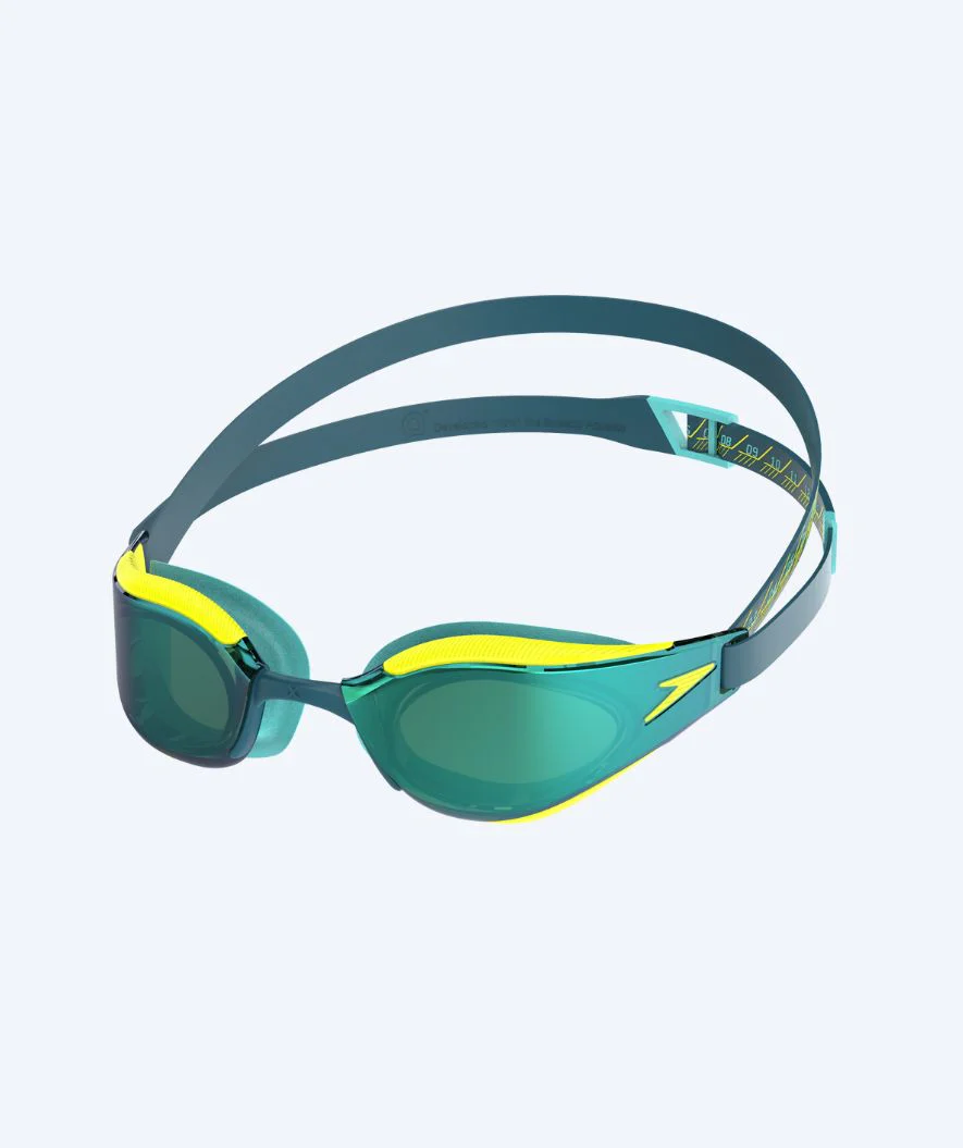 Speedo Elite swimming goggles - Fastskin Hyper Elite Mirror - Yellow/green