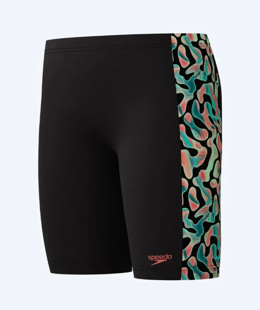 Speedo jammer for boys - Digital Panel - Black/green