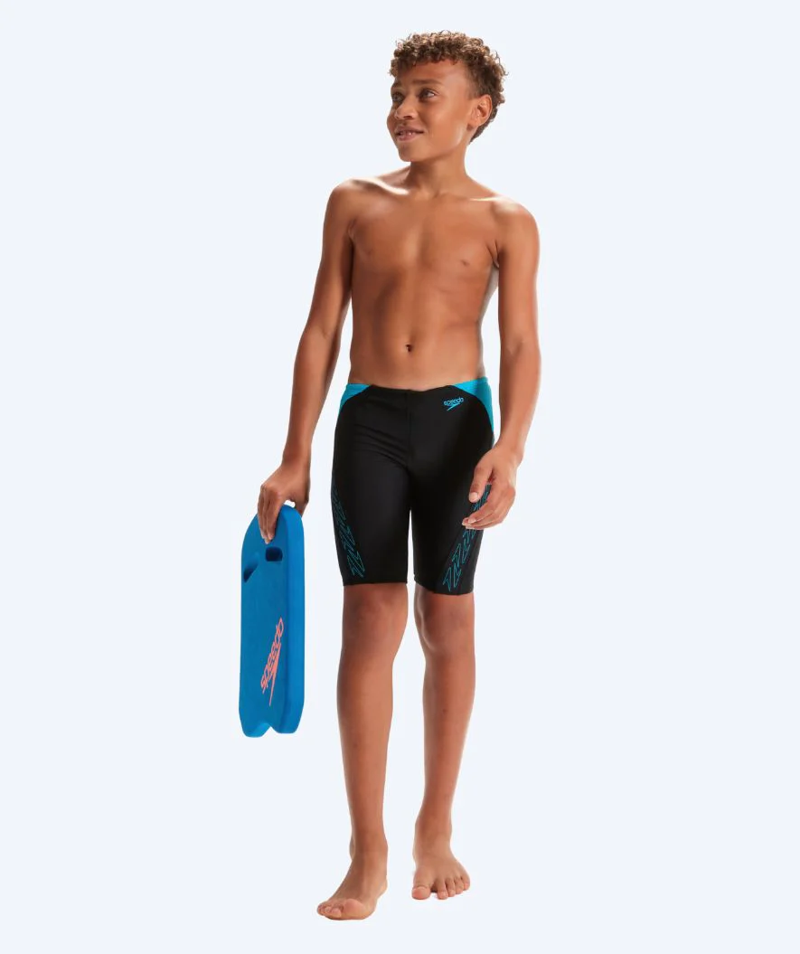 Speedo jammer for boys - Hyperboom Splice - Black/blue - Image 3