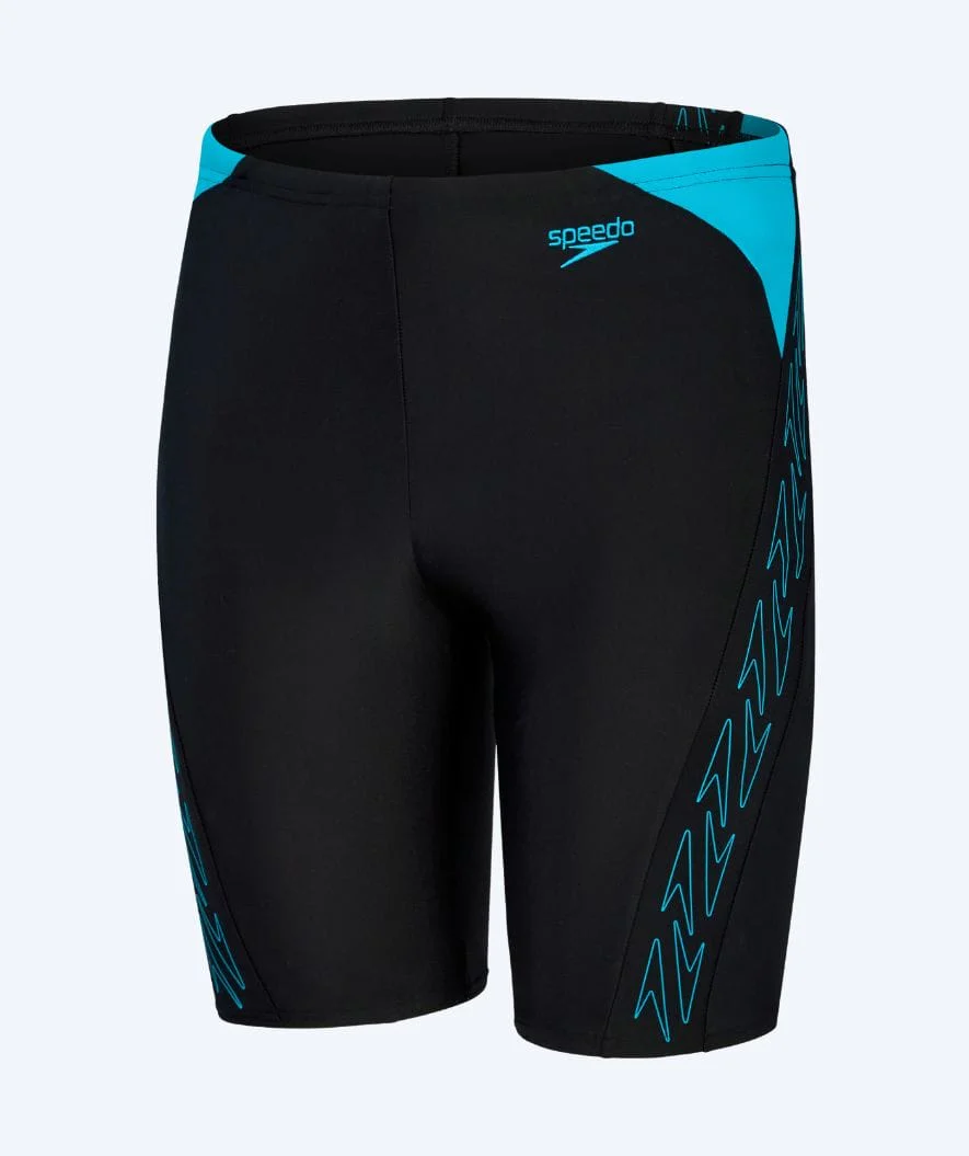 Speedo jammer for boys - Hyperboom Splice - Black/blue - Image 5