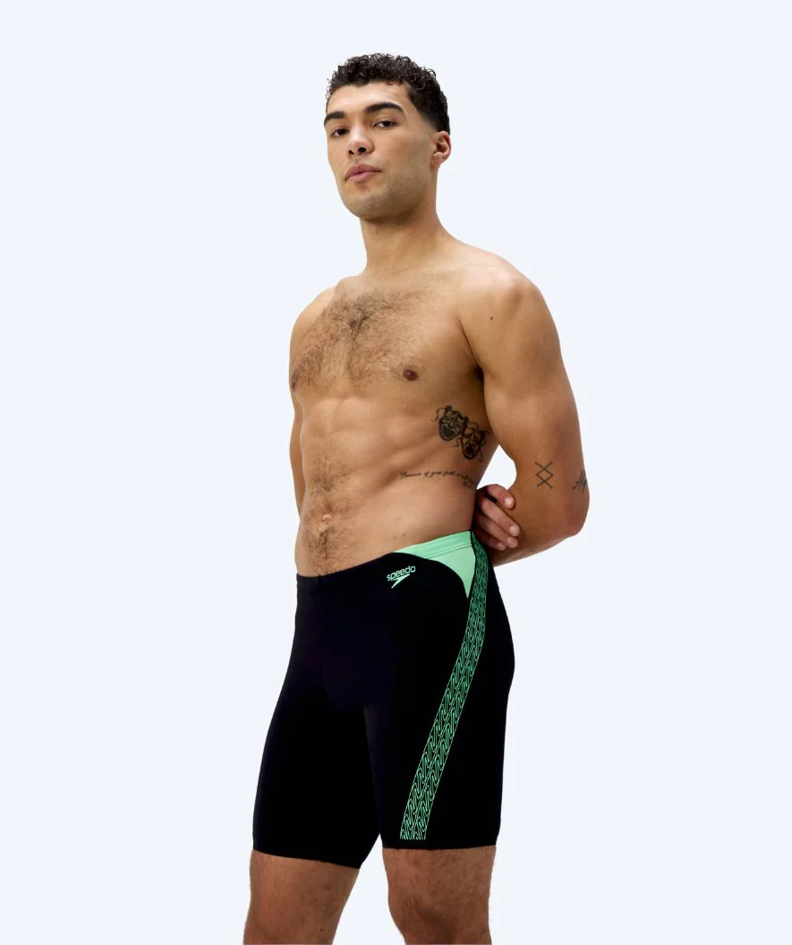 Speedo jammer for men - Hyperboom Splice - Black/green - Image 4