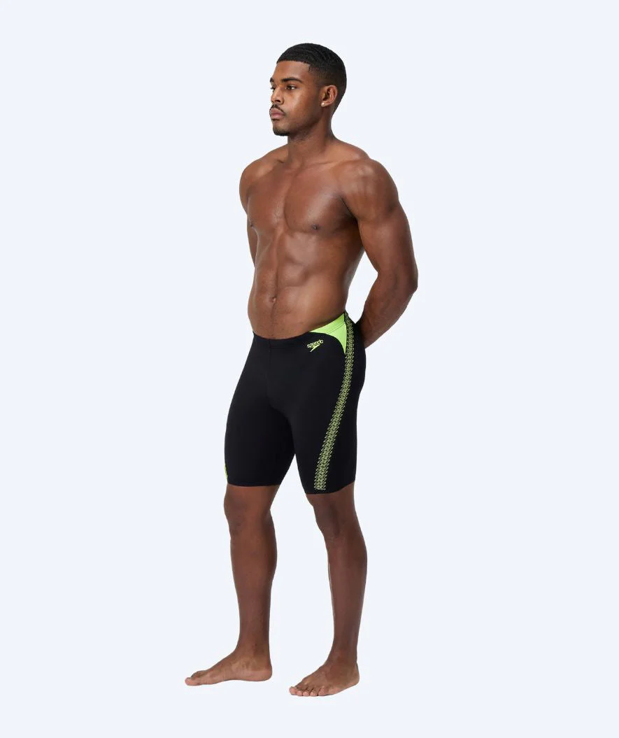 Speedo jammer for men - Hyperboom Splice - Black/yellow