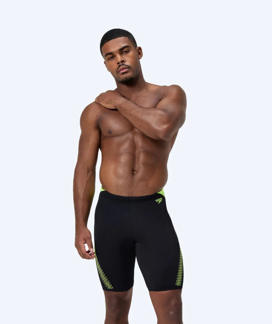 Speedo jammer for men - Hyperboom Splice - Black/yellow - Image 3