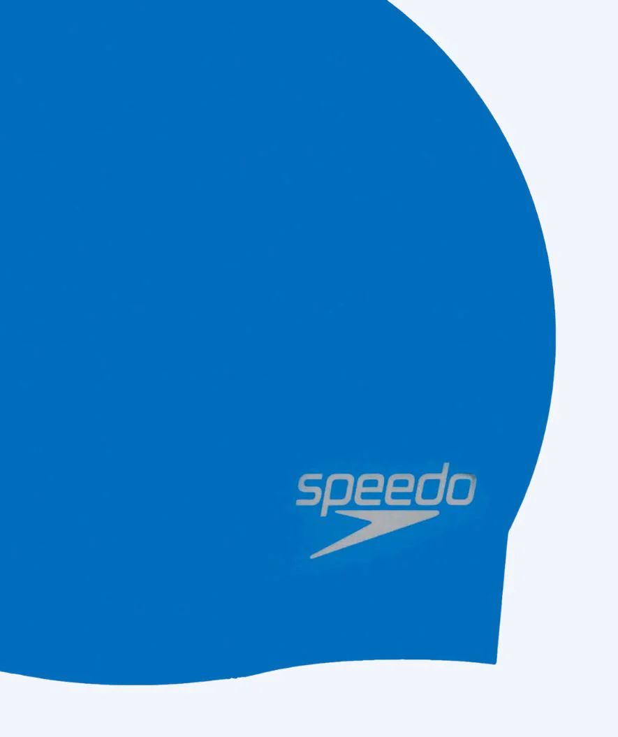 Speedo swimming cap - Plain Moulded - Blue - Image 2