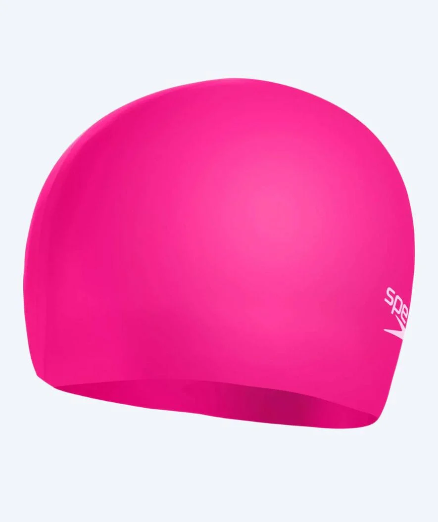 Speedo swimming cap for junior (6-16) - Plain - Pink - Image 2