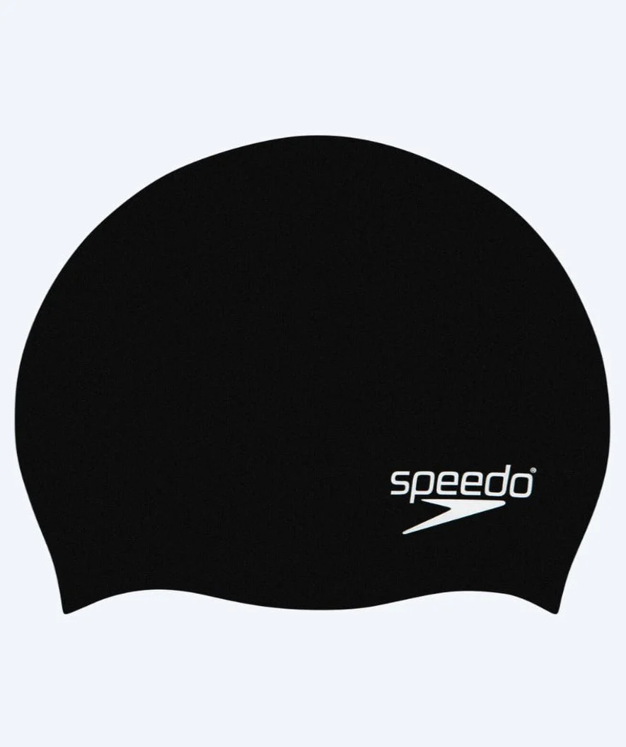 Speedo swimming cap for junior (6-16) - Plain - Black